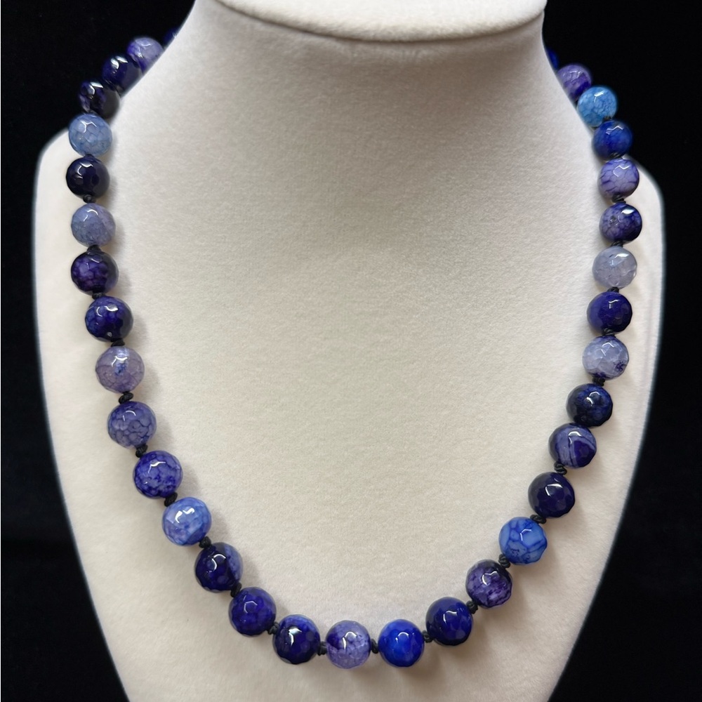 Purple Crackle Agate Necklace